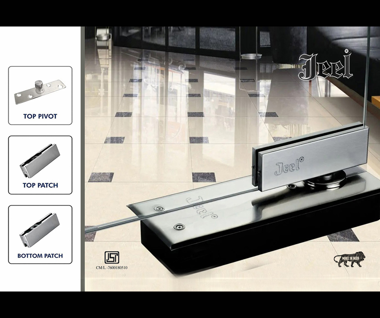 SS Glass Door Floor Spring Installation System Manufacturers - Suppliers Rajkot Gujarat India - SS 304 Grade